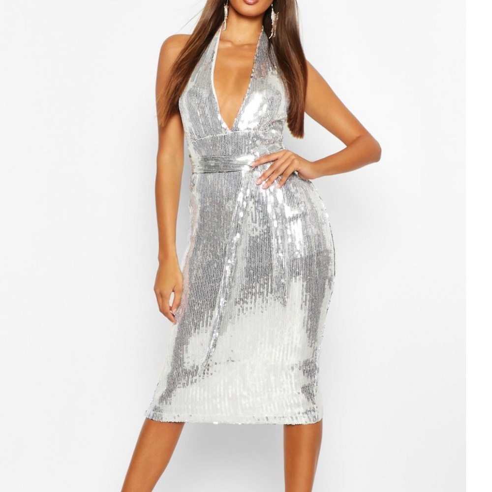 Sequined halter dress - Picture 2 of 2